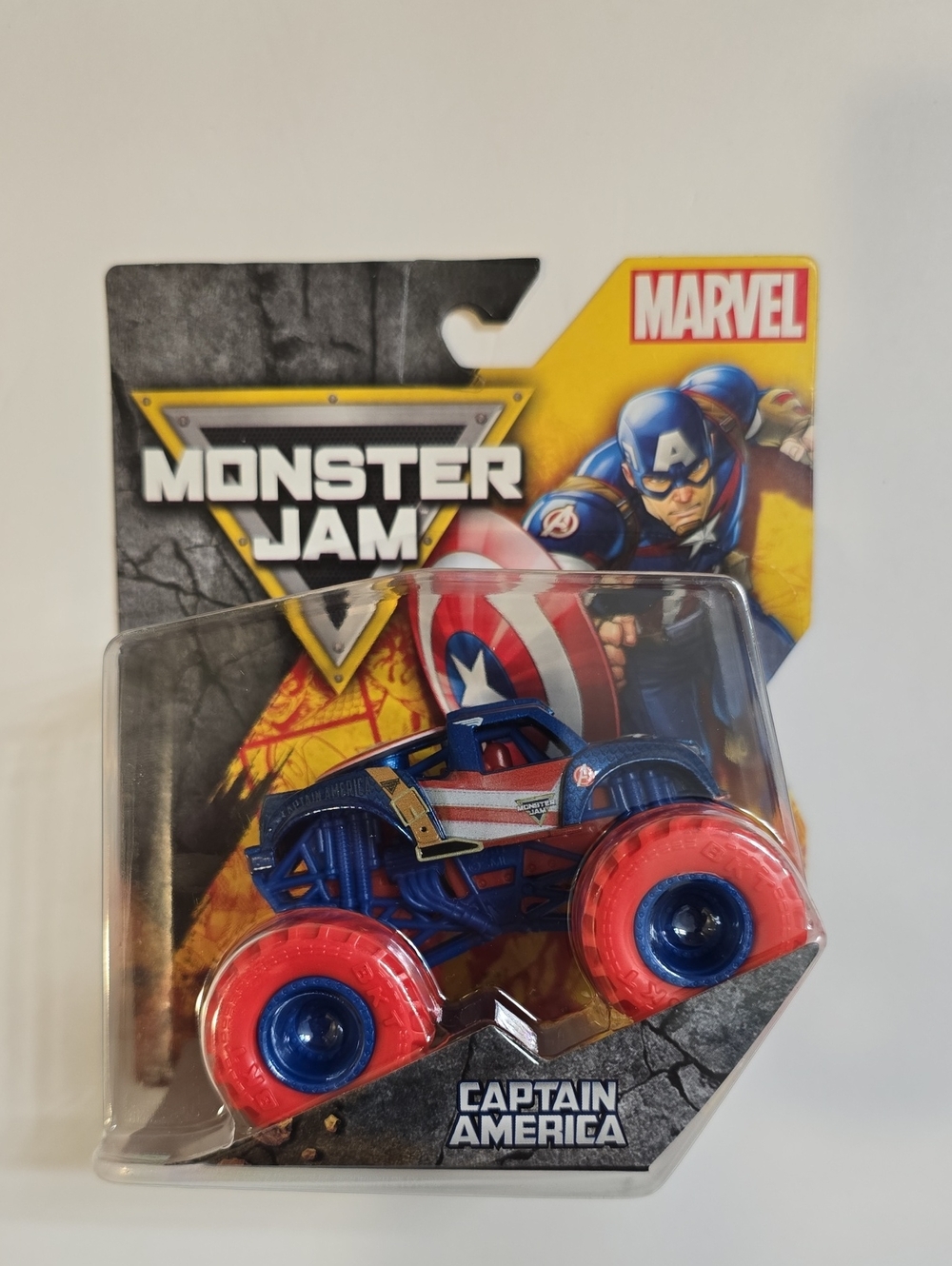 Marvel Captain America Monster Jam Truck - Blue, Red & White